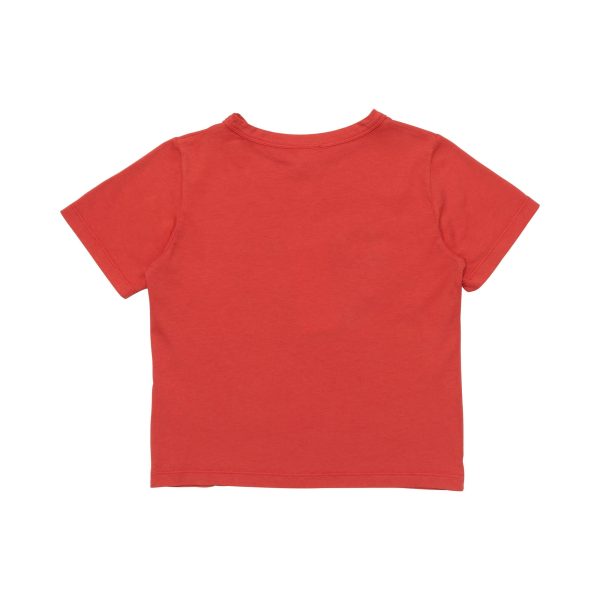 Boys & Girls Red Cotton T-Shirt For Cheap