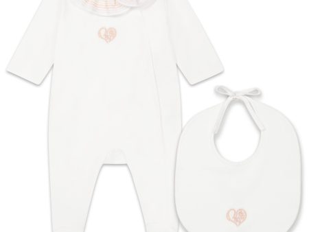 Baby Boys & Girls White Cotton Babysuit Set (2 Pack) For Discount