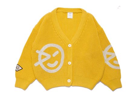 Girls Yellow Cotton Cardigan For Cheap