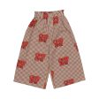 Boys & Girls Caramel Check Cotton Trousers Cheap