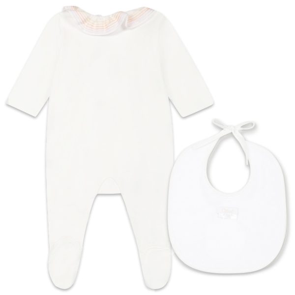 Baby Boys & Girls White Cotton Babysuit Set (2 Pack) For Discount