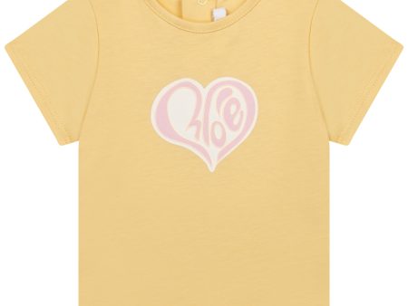 Baby Boys & Girls Yellow Cotton T-Shirt Supply