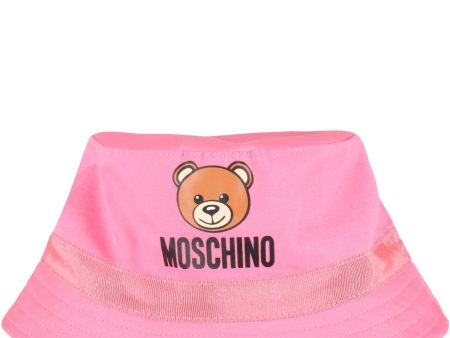 Girls Pink Logo Cotton Hat on Sale