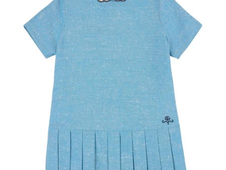 Baby Girls Blue Printed Dress Online