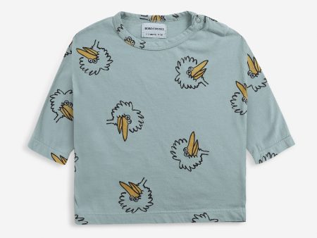 Baby Boys & Girls Blue Printed Cotton T-Shirt Online Sale