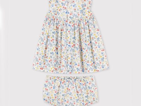 Baby Boys & Girls White Floral Cotton Set (2 Pack) Online Sale