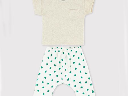 Baby Boys & Girls Beige Cotton Set (2 Pack) Discount