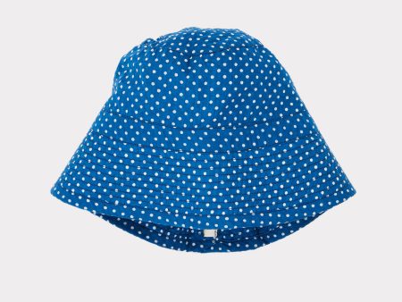 Baby Boys & Girls Blue Dots Cotton Sunhat Fashion