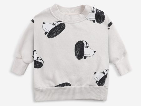 Baby Boys & Girls Beige Printed Cotton Sweatshirt For Discount